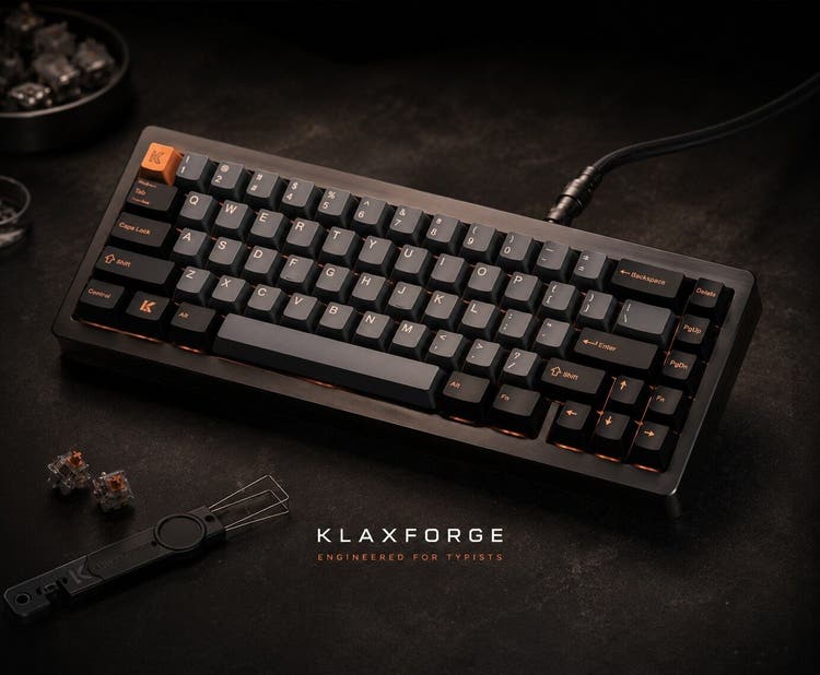 ClickForge keyboard, 3/4 angle